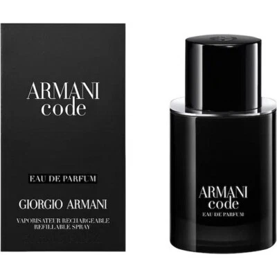 ARMANI CODE FÜR HERREN 50ML EAU DE PARFUM NACHFÜLLBARES SPRAY BRANDNEU & VERSIEGELT - Bild 1 von 4