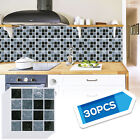 30Pcs Mosaic 3D Tile Wallpaper Self Adhesive Contact Paper Peel & Stick Kitchen