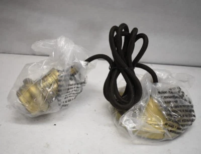 Pottery Barn 现代古董黄铜绳吊坠灯具套件无五金件 — 第 1/4 张图片