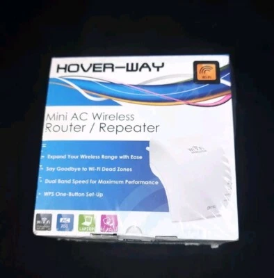 Hover-Way AC750 Mini AC Wireless Router/Repeater Wi-Fi Extender Dual Band - Image 1 of 4
