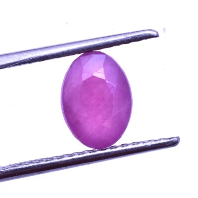 3.30 Cts Natural Ruby Top Quality Oval Cut Untreated Ring Size Loose Gemstone - Image 1 of 4