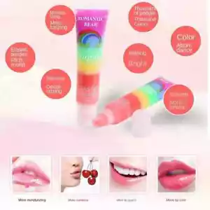 Nuevo Color Cambiado Arco Iris Brillo Labial Bálsamo Maquillaje Fruta Aceite Labial Lápiz Labial Líquido - Imagen 1 de 8
