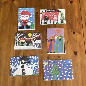 Lot of 12 Vintage Christmas Cards With Original Envelopes Dallas Art Ed Students - Picture 1 of 19