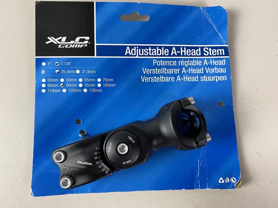 XLC COMP ADJUSTABLE A-HEAD STEM 1.1/8" 90MM - Image 1 of 4