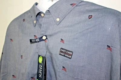 CHAPS RALPH LAUREN POLO MULTI-COLOR ALL OVER PRINT L/S DRESS SHIRT SZ: 4XLT NWT - Image 1 of 4