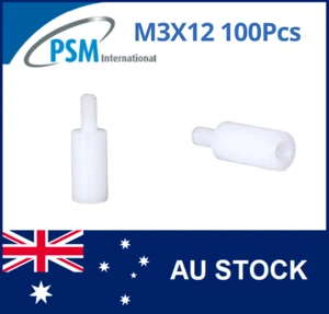 M3 X 12 PSM SPACER ROUND MALE / FEMALE ACETAL SPA05ACM312MM 100PCS - Imagen 1 de 5