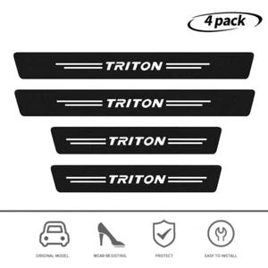 4X For Mitsubishi Triton Accessories Door Sill Plate Protector Cover Stickers - Picture 1 of 12