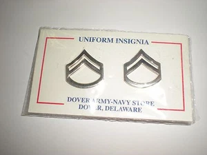 COLLAR DE METAL PLATEADO POLICÍA/APLICACIÓN DE LA LEY CORPORAL GRADO 1 RANGO - UN PAR - Imagen 1 de 1