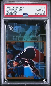 2023-24 UD Extended 1998-99 UD3 UD3-14 Adam Fantilli RC Die Cut PSA 10 POP 1🔥💎 - Picture 1 of 3