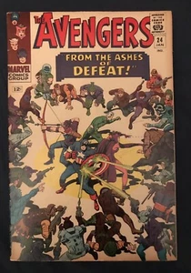 Avengers #24 (1966) Kang, NICE BOOK, Around VF- (coupons cut out) - Picture 1 of 7
