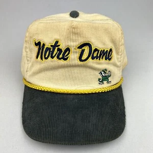 Vintage Notes Dame Fighting Irish Trucker Hat Snapback Embroidered Corduroy - Picture 1 of 12