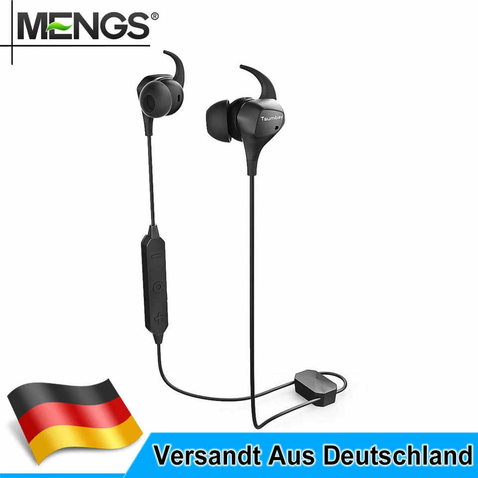 Bluetooth 5.0 Kopfhörer In-Ear Sport Headset Sportkopfhörer Mit Mic Earphones - Bild 1 von 1