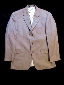 Mens Size 40R Andrew Fezza Lambswool 3 Button Brown Blazer EUC!!! - Picture 1 of 11