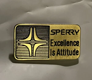 Spilla logo Sperry Corporation Business Rand rara vintage l'eccellenza è l'atteggiamento - Foto 1 di 6