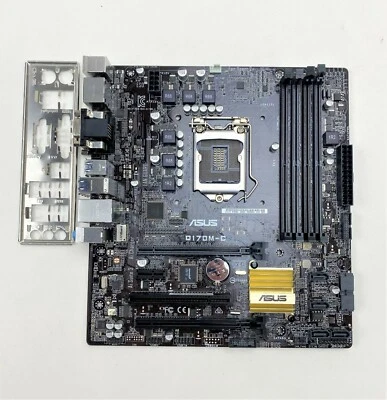 ASUS Q170M-C Motherboard for Intel 6th Gen CPU Q170M Chipset +Backplate + Cooler - Image 1 of 4