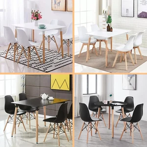 Dining Table and Chairs Set Modern Table and 4 Chairs  Various Scandinavian Sets - Picture 1 of 344