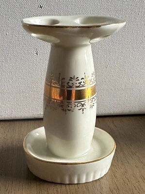 Винтажный золотой фарфоровый держатель для зубной щетки Andre Richard Regal сделано в Японии - Изображение 1 из 4