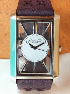 KENNETH COLE NEW YORK QUARTZ SILVER DIAL KC 1755 MEN'S  FULL WORKING MINT VTG. - Picture 1 of 23