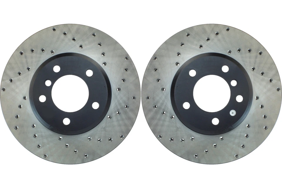 Front PAIR Stoptech Disc Brake Rotor for 2009-2010 BMW 535i xDrive (42813) - Image 1 of 4