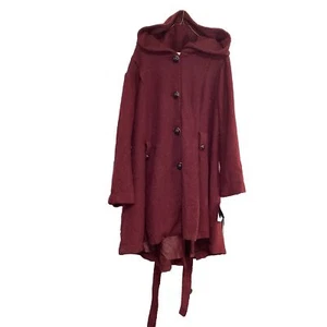 Steve Madden Women’s Plus-Size Single Breasted Wool Coat - Merlot - 3XL XXXL - Picture 1 of 9