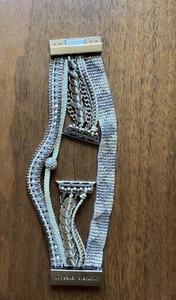 victoria emerson chunky beaded apple watch band bracelet silver - Zdjęcie 1 z 10