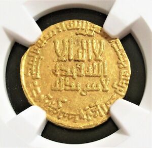Abbasid. Temp. Al-Mansur ( Ah 136-158 / Ad 754-775) Or Dinar Ah 154 Coupé NGC