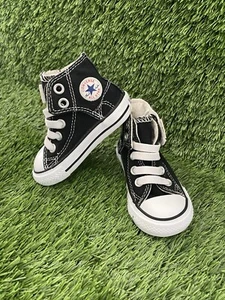 CONVERSE All ⭐️ Star Chuck Taylor Black Easy On High Tops Baby Toddler Size 4 - Picture 1 of 10