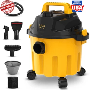 2.6 Gallon Shop Vacuum 2.5 Peak HP Wet Dry Vac w/ Blowing Function Car 3 in 1 - Picture 1 of 9