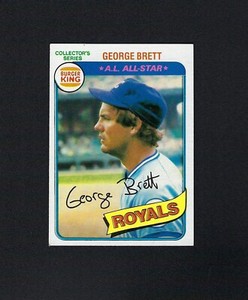 1980 Burger King Pitch Hit & Run #13 GEORGE BRETT Royals NRMT No Creases
