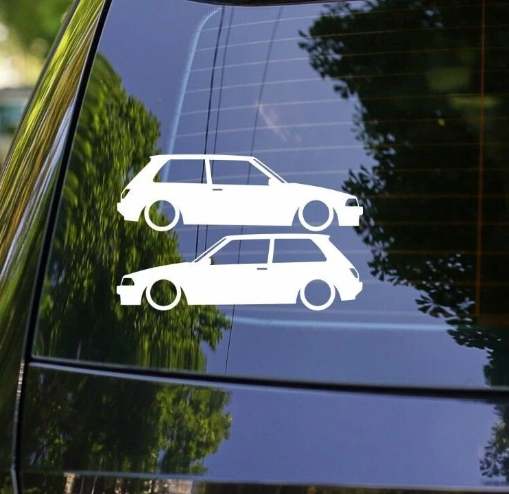 2x Adesivos Decalques de Carro Rebaixados para Toyota Corolla AE82 3 Portas GT FX16 GTI 16 - Imagem 1 de 3