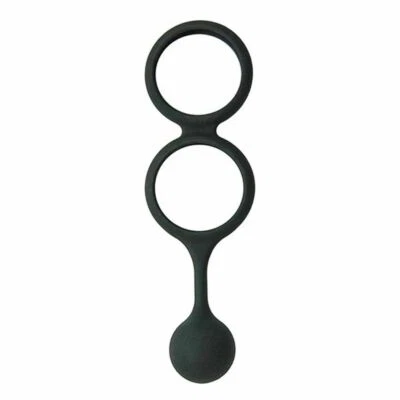 My Cock Ring Scrotum Cock Ring w/ Weighted Ball Banger - Black - Image 1 of 4