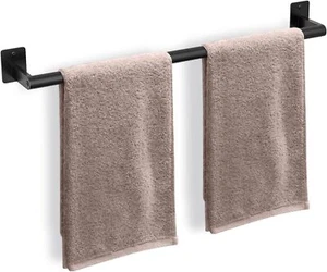 Bathroom Towel Bar, 24 Inch Racks for Wall Mounted, Black - Picture 1 of 9