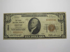 $10 1929 Friend Nebraska NE National Currency Bank Note Bill Ch. #2960 FINE - Picture 1 of 3