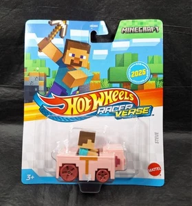 New Mattel 2025 Hot Wheels Racer Verse Minecraft Steve Car FREE SHIPPING - Picture 1 of 6