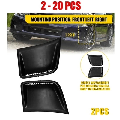 Cubierta de esquina delantera izquierda derecha 2-20X negra para Subaru WRX/WRX STi 08-14 Foto 1 de 4