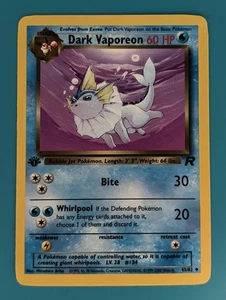 2000 Pokémon Game, 1st Edition, Team Rocket, DARK VAPOREON, 45/82 - Picture 1 of 7