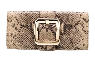 Bolso clutch Michael Kors marrón pitón  Foto 1 de 4