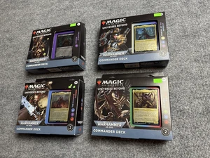 Magic the Gathering MTG Warhammer 40k Commander Deck Set di 4 sigillati in fabbrica - Foto 1 di 21