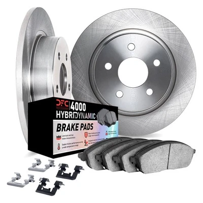 For BMW 735i 1985-1986 DFC Plain Rear Brake Kit w 4000 HybriDynamic Brake Pads - Image 1 of 4