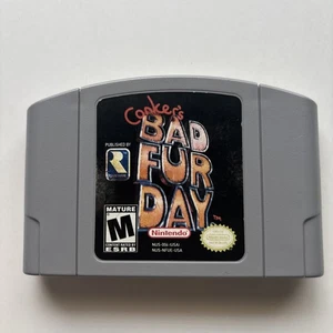 Carrito de juego Conker's Bad Fur Day auténtico Nintendo 64 N64 piezas que no funcionan - Imagen 1 de 10