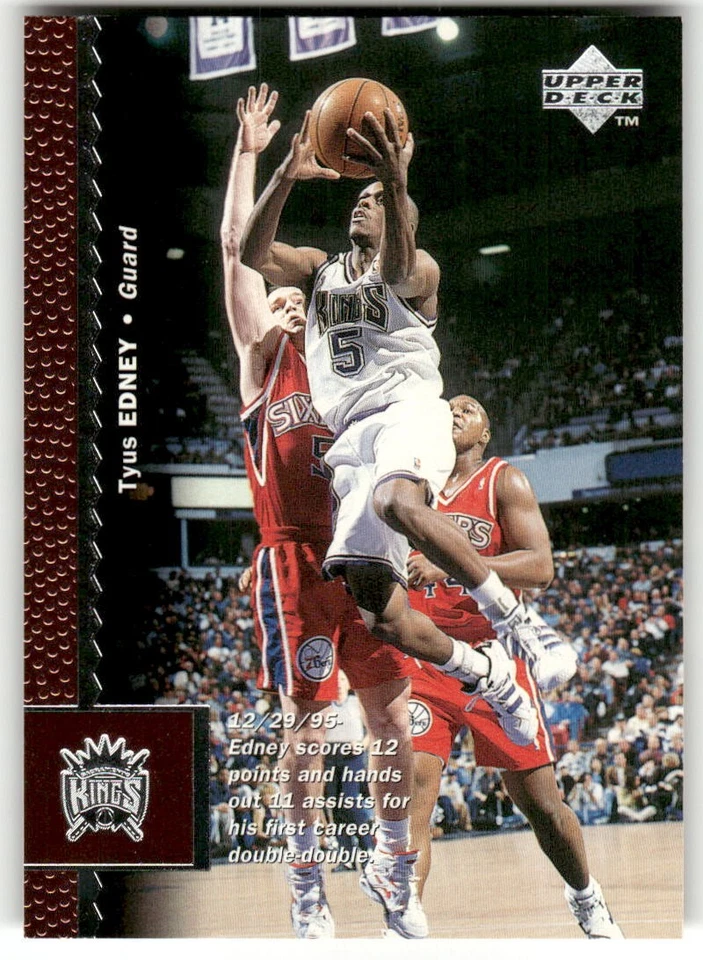 1996-97 Upper Deck #104 Tyus Edney Sacramento Kings Basketball Card - Image 1 of 2