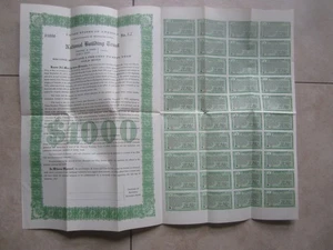 1915 - NATIONAL BUILDING TRUST - Bond Certificate - SPRINGFIELD MASS. - Picture 1 of 1