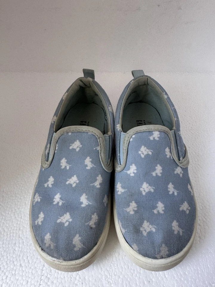 Baby Gap Shoes Disney Mickey Mouse Canvas Toddler Slip On Sneakers Blue Size 8 - Image 1 of 4