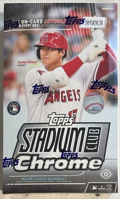 2022 Topps Stadium Club Chrome MLB Baseball Hobby Box New Factory Sealed 1 Auto