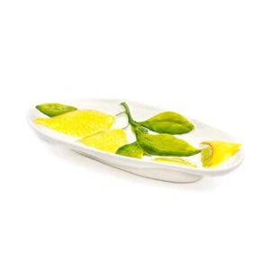 BASSANO KERAMIK  SERVIERLÖFFEL LÖFFELABLAGE ZITRONE 3D 24 CM AUS ITALIEN - Bild 1 von 2