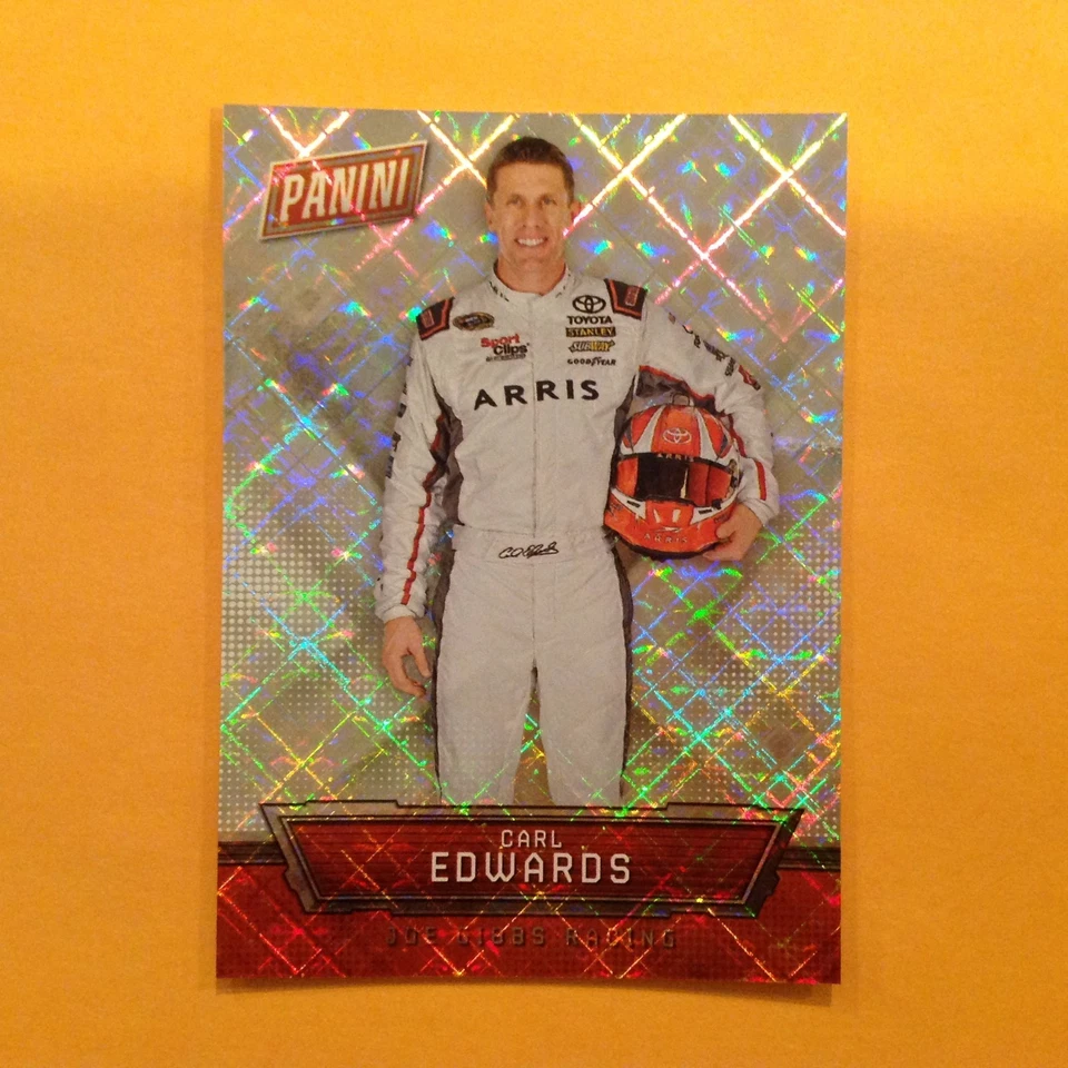 CARL EDWARDS #40 Joe Gibbs Racing Hyper Foil 41/49 made 2016/17 Panini National - Image 1 of 1