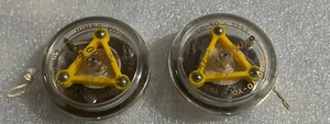 Lot Of 2 Hyper Jumbo YO-YO Toy W/6 Led Lites 32 Different Laser Graphics (PARTS) - Picture 1 of 2