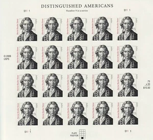 Harriet Beecher Stowe Sheet of Twenty 75 Cent Postage Stamps Scott 3430 - Picture 1 of 1