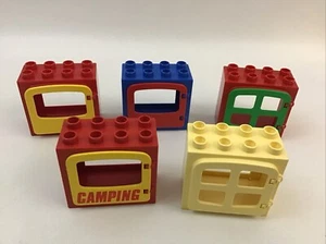 Lego Duplo Windows Red Blue Yellow With Mixed Colors Set Of 5 Replacement Pcs C - Picture 1 of 10