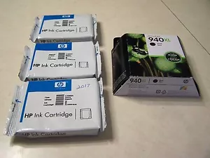 Original HP 940XL Tintenpatrone Schwarz + HP 940 Cyan Magenta Gelb EXP 2017 - Bild 1 von 6